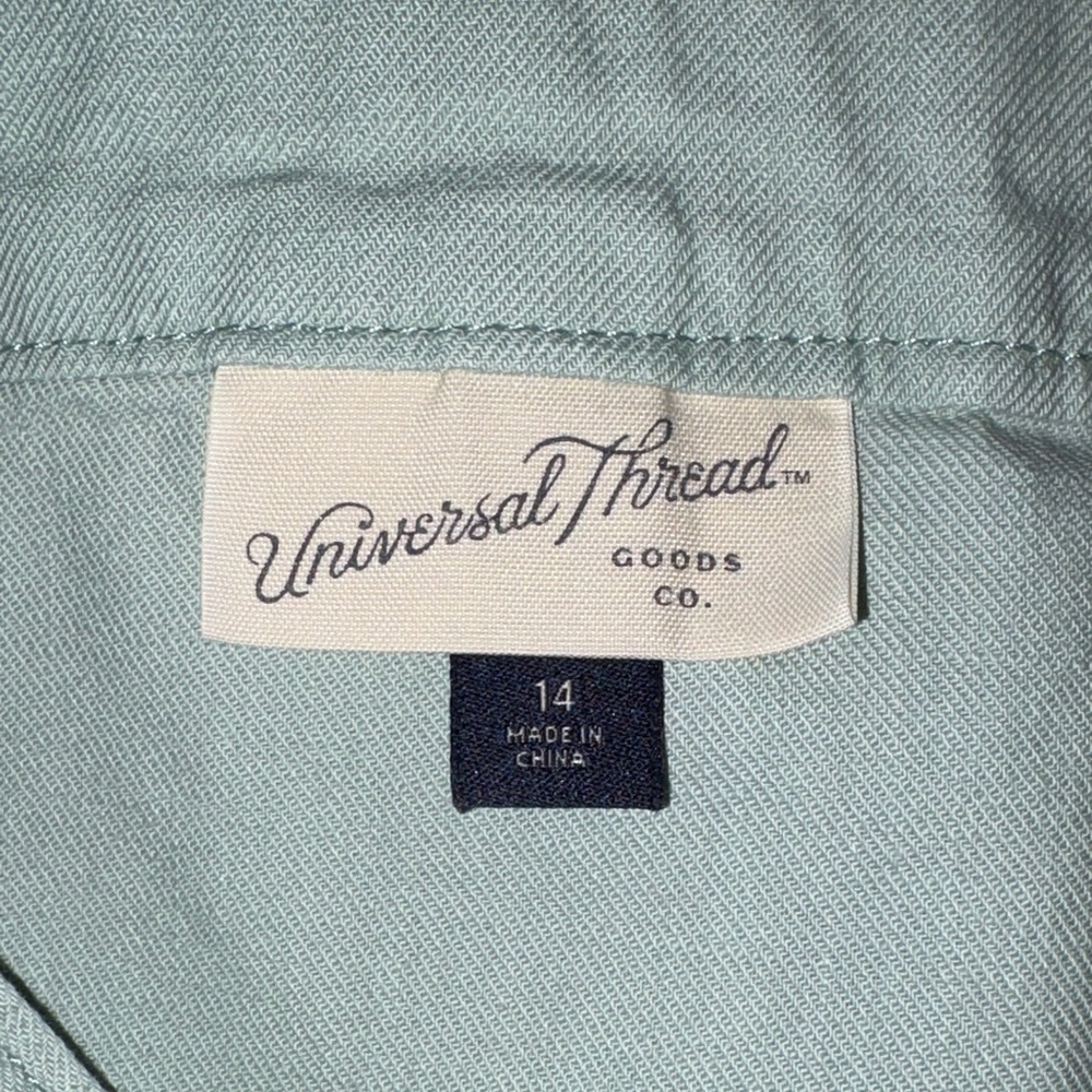 Universal Thread Women’s 100% Cotton Light Green Sleeveless Dress EUC 14 - Picture 8 of 11
